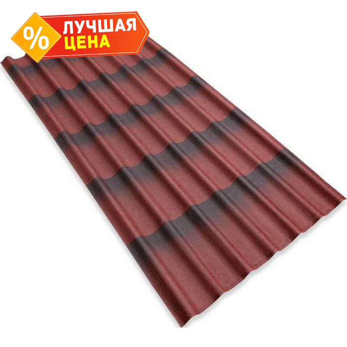 Черепица Ондулин красный 1950×950