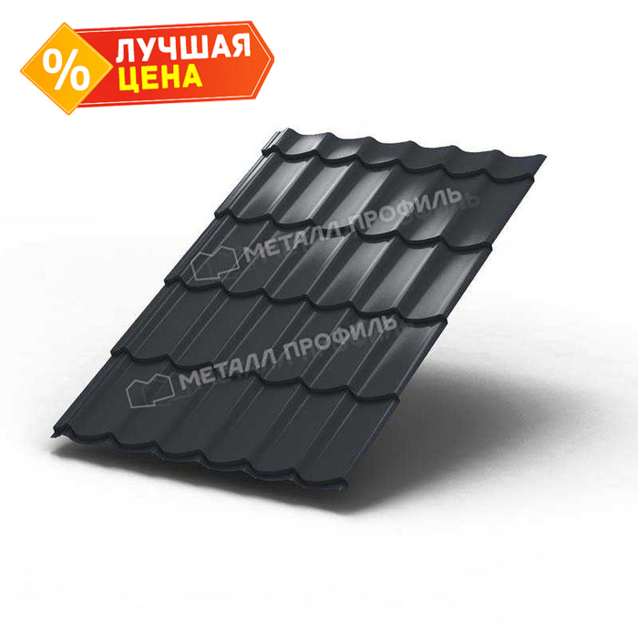 Металлочерепица Металл-Профиль Ламонтерра XL 0,45 VikingMP® RAL 7024 Серый графит