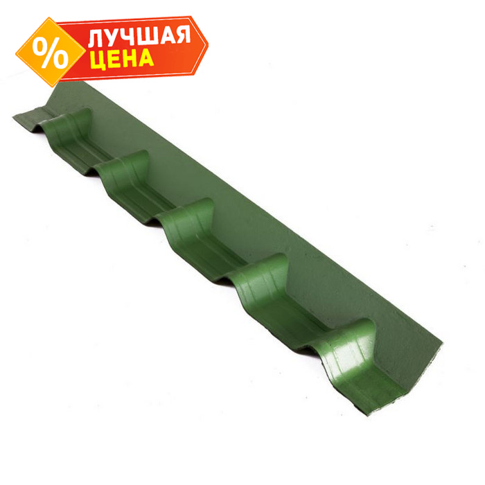 Конек основание покрывающий фартук Ондувилла зеленый 1020х140