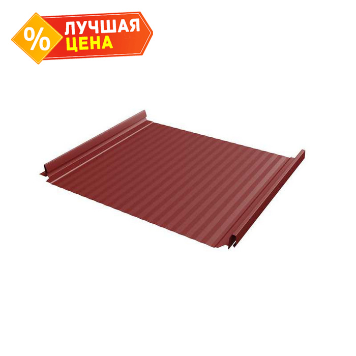Фальцевая кровля Кликфальц Pro Gofr Grand Line 0,5 Satin RAL 3011 Коричнево-Красный