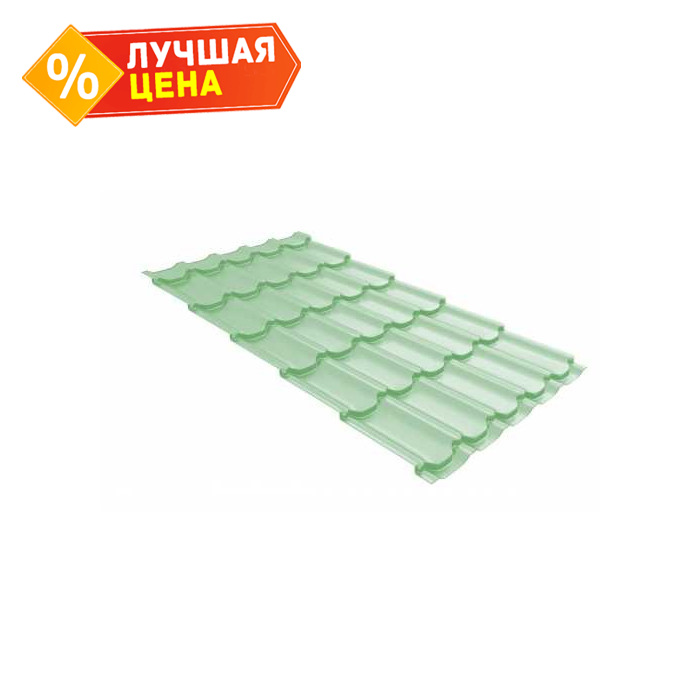 Металлочерепица Grand Line Kvinta plus (Квинта Плюс) 0,45 Полиэстер RAL 6019 Бело-зеленый