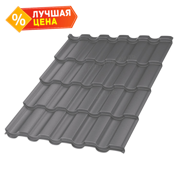 Металлочерепица Металл-Профиль Монтекристо-XL 0,5 VALORI Grey/Серый