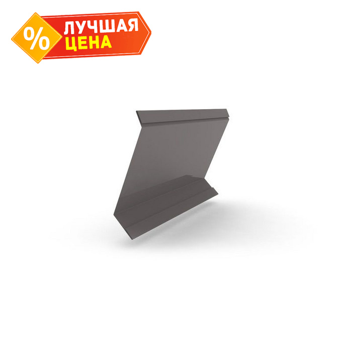 Планка примыкание в штробу 60 Grand Line 0,5 Atlas с пленкой RAL 7016 антарцитово-серый