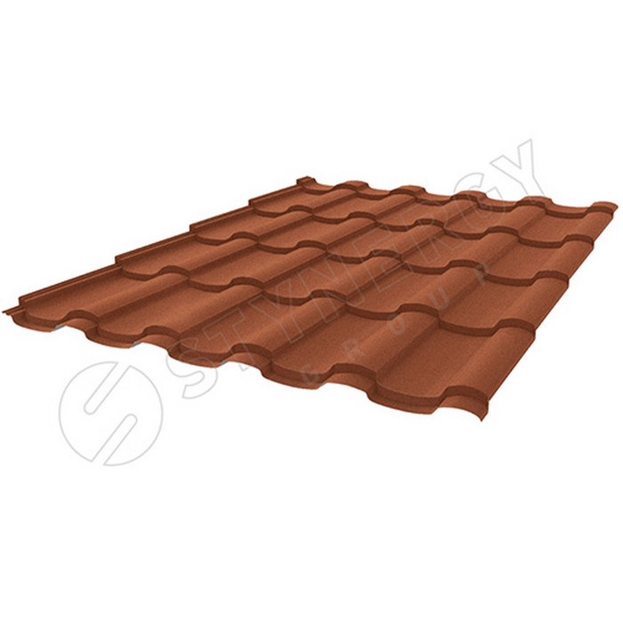 Металлочерепица Stynergy СуперМонтеррей Стальной Бархат (0.5) RAL 8004