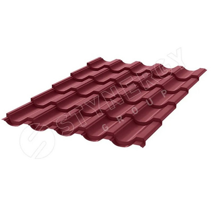 Металлочерепица Stynergy Garda Стальной Кашемир (0.5) RAL 3005