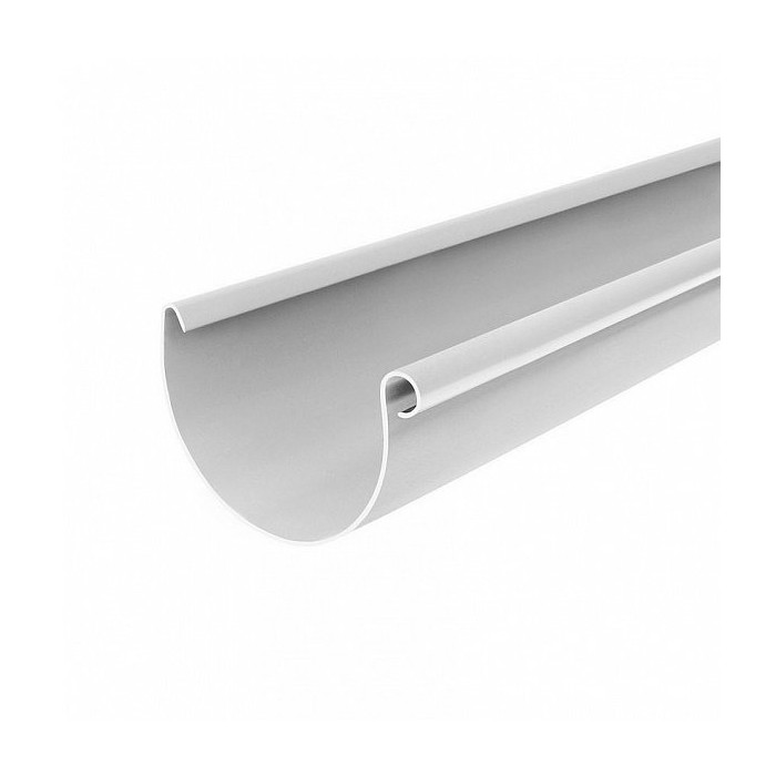 Желоб водосточный, пвх, L-3 м, d-125 мм, белый, BRYZA