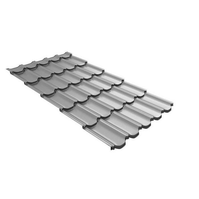 Металлочерепица Grand Line Kvinta plus (Квинта Плюс) 0,5 Satin RAL 7004 Сигнальный серый | c 3D резом